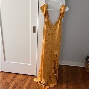 Zara Mustard Yellow Maxi Dress